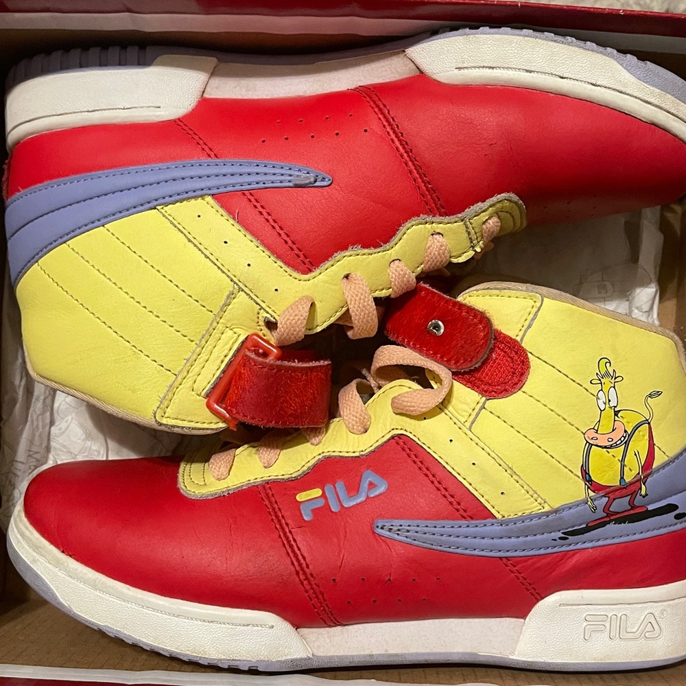 Fila Rockos Modern Life Heffer X F-13 Kids Shoes Size 5 Yellow Red